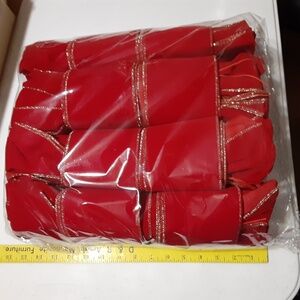 Twelve  15" X 44" Velvet Wreath Bows